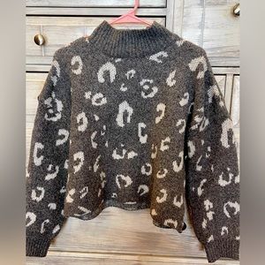 Pink Rose cropped sweater, size M